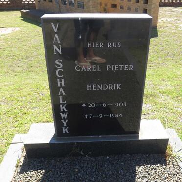 SCHALKWYK Carel Pieter Hendrik, van 1903-1984