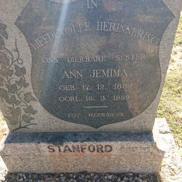 STANFORD Ann Jemima 1899-1959