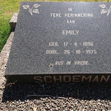 SCHOEMAN Emily 1896-1975