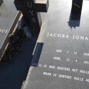 UYS Lodewicus Jacobus 1923-1991 &amp; Jacoba Johanna 1928-2015