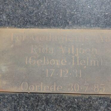 VILJOEN Rida nee HELM 1931-1985