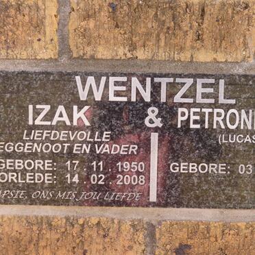 WENTZEL Izak 1950-2008 &amp; Petronella E. LUCAS 1957-