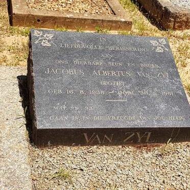 ZYL Jacobus Albertus, van 1938-1961