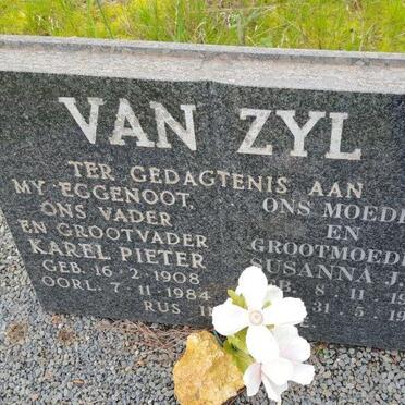 ZYL Karel Pieter, van 1908-1984 &amp; Susanna J.P. 1913-1999
