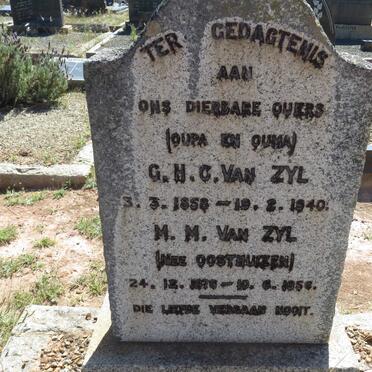 ZYL G.H.C., van 1858-1940 &amp; M.M. OOSTHUIZEN 1876-1956