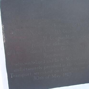 Western Cape, ARNISTON, Beach front, Giels monument