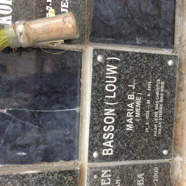 BASSON Maria B.J. nee LOUW 1928-2006
