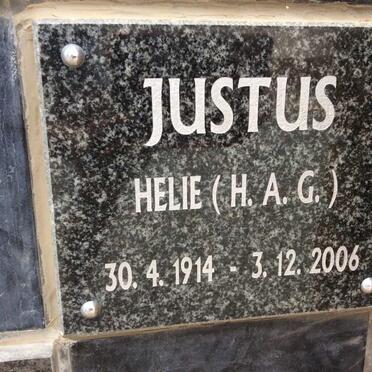 JUSTUS H.A.G. 1914-2006
