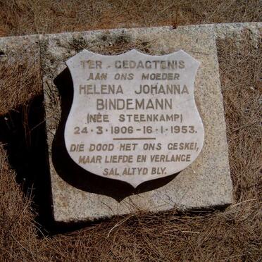 BINDEMANN Helena Johanna nee STEENKAMP 1906-1953