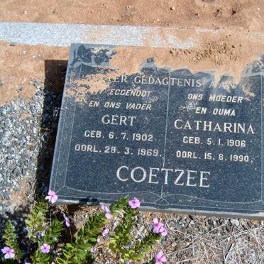 COETZEE Gert 1902-1969 &amp; Catharina 1906-1990