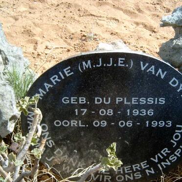 DYK M.J.J.E., van nee DU PLESSIS 1936-1993