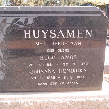 HUYSAMEN Hugo Amos 1891-1973 &amp; Johanna Hendrika 1898-1973