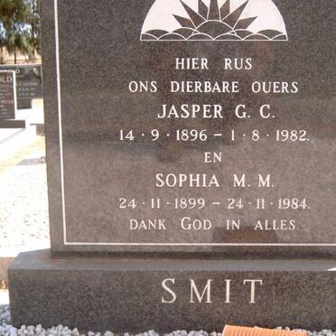 SMIT Jasper G.C. 1896-1982 &amp; Sophia M.M. 1899-1984