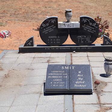 SMIT Hendrik G. 1924-1992 &amp; Janetta J.E. KOEGELENBERG 1944-2010