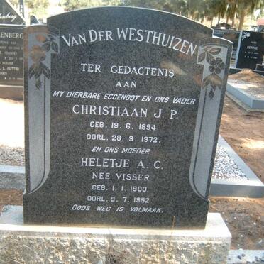 WESTHUIZEN Christiaan J.P., van der 1894-1972 &amp; Heletje A.C. VISSER 1900-1992