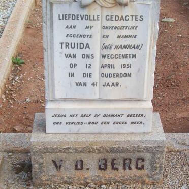 BERG Truida, v. d. nee HAMMAN -1951