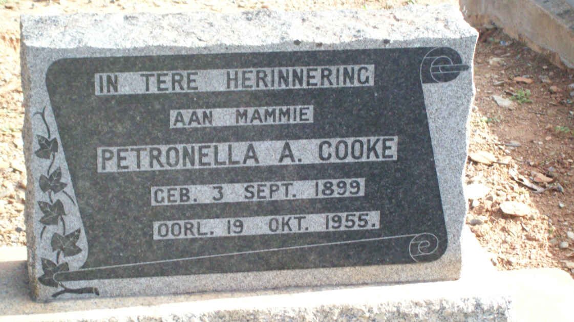 COOKE Petronella A. 1899-1955