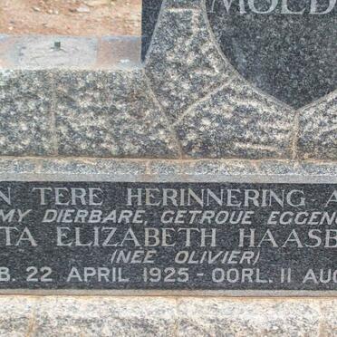HAASBROEK Rieta Elizabeth nee OLIVIER 1925-1951