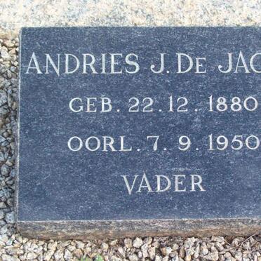 JAGER Andries J., de 1880-1950