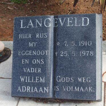 LANGEVELD Willem Adriaan 1910-1978