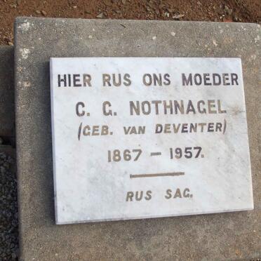 NOTHNAGEL C.G. nee VAN DEVENTER 1867-1957