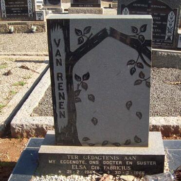 RENEN Elsa, van nee FABRICUS 1941-1965