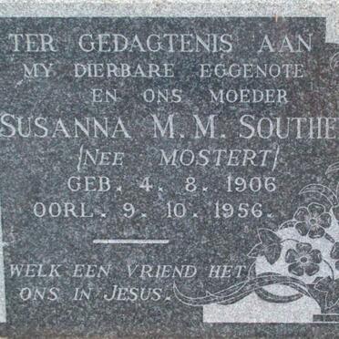 SOUTHEY Susanna M.M. nee MOSTERT 1906-1956