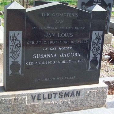 VELDTSMAN Jan Louis 1907-1969 &amp; Susanna Jacoba 1908-1992