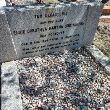 OOSTHUIZEN Elsie Dorothea Maryna nee ROSSOUW 1866-1953