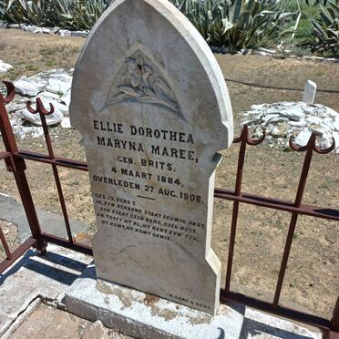 MAREE Ellie Dorothea Maryna nee BRITS 1884-1908