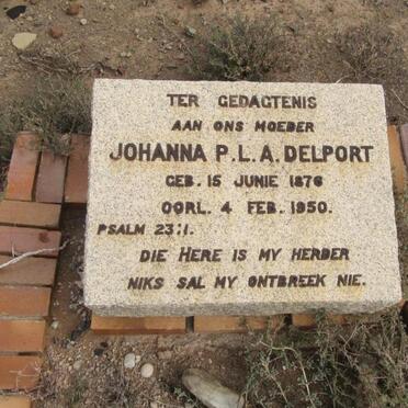 DELPORT Johanna P.L.A. 1876-1950