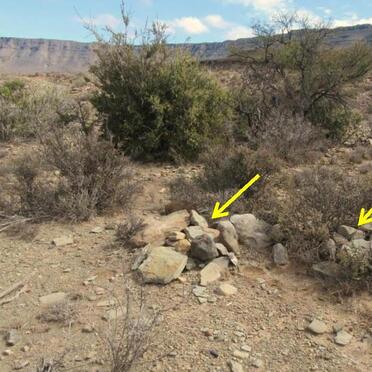 Western Cape, BEAUFORT-WEST district, Karoo National Park, Klipplaats Fontein 210_02, Klipplaatsfontein, farm cemetery