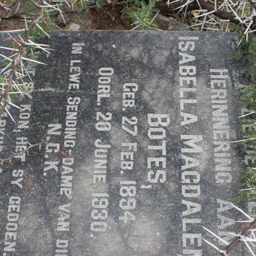 BOTES Isabella Magdalena 1894-1930