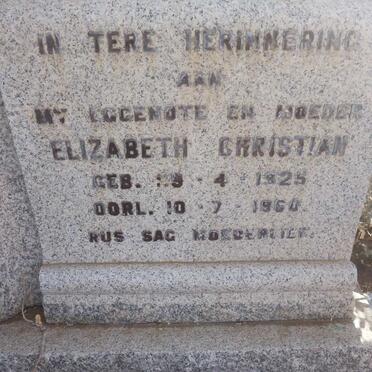BARNARD Elizabeth Christian 1925-1960