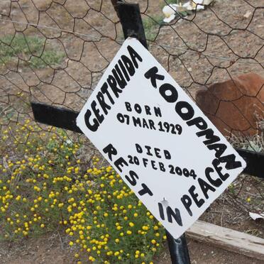 KOOPMAN Gertruida 1929-2004
