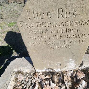 ACKERMAN Frederik 1901-1916