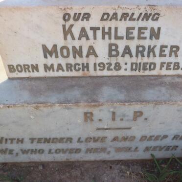 BARKER Kathleen Mona 1928-1937