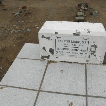 LINDE D.P., van der 1895-1925 :: BROWN Eric 1914-1988