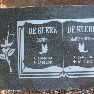 KLERK Martin Henry, de 1936-2013 &amp; Rachel 1941-2007