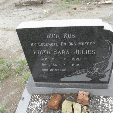 JULIES Edith Sara 1920-1965