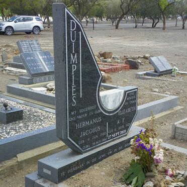 DUIMPIES Hermanus Jacobus 1920-1984 &amp; Elizabeth A. F. 1925-2018