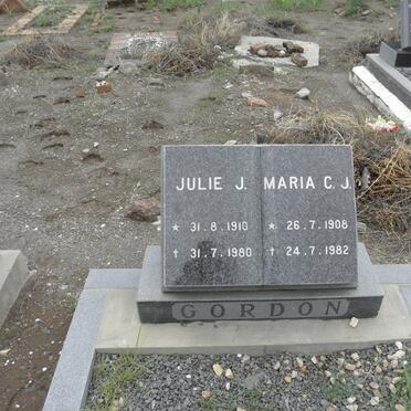 GORDON Julie J. 1910-1980 :: GORDON Maria C.J. 1908-1982