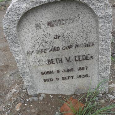 EEDEN Elizabeth, van 1897-1936