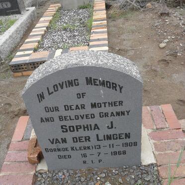LINGEN Sophia J., van der nee DE KLERK 1908-1968