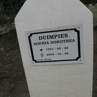 DUIMPIES Sophia Dorothea 1951-2005