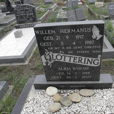 LOTTERING Willem Hermanus 1917-1987 &amp; Alida Sarah 1918-2007