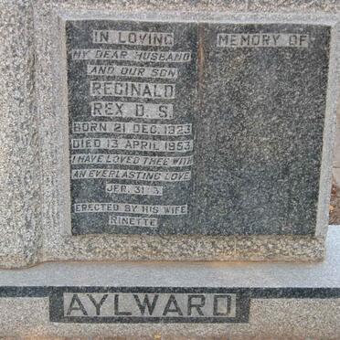 AYLWARD Reginald Rex 1923-1953