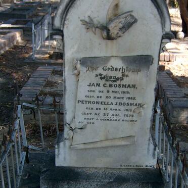 BOSMAN Jan C. 1818-1885 &amp; Petronella J. 1818-1899