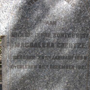 COERTZE Magdalena 1890-1921