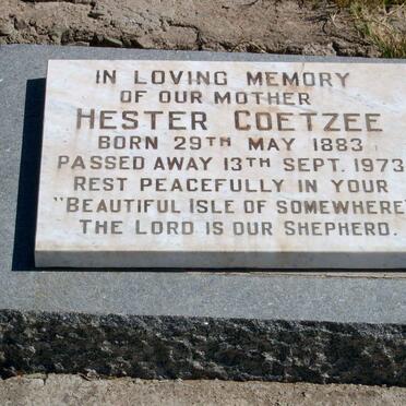 COETZEE Hester 1883-1973